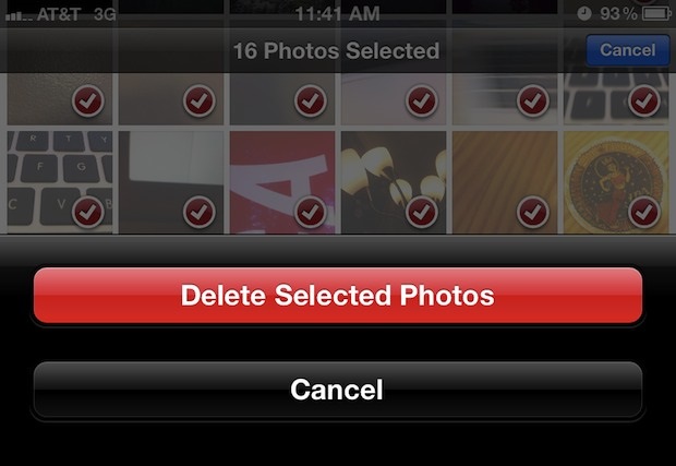 Delete Photos on iPhone