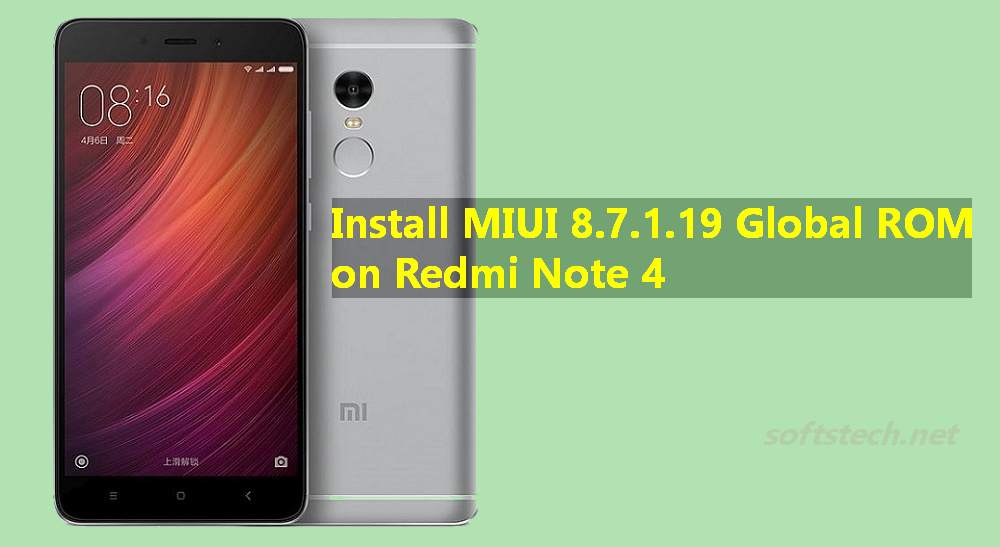 Install Redmi Note 4 MIUI 8 7.1.19 Global Stable ROM Manually